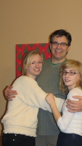 2012 Christmas dad and two daughters