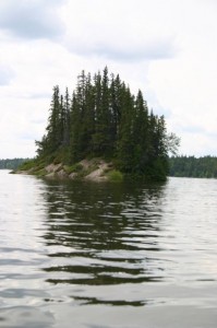 island at paint lake