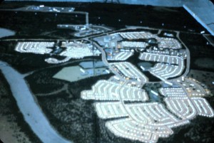 model of the propossed town 1960s