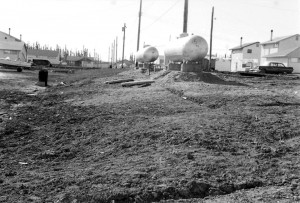 propane tanks in backyard 1960s