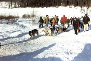 winter carnival dog sledding 1973
