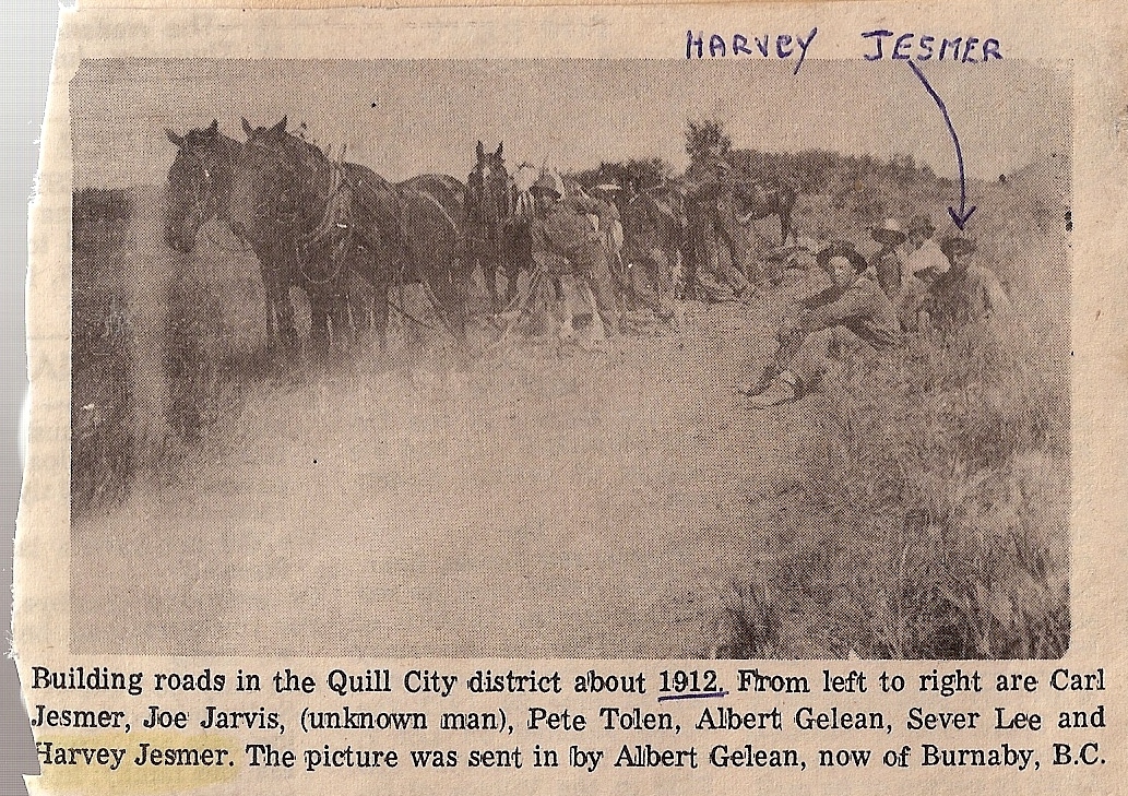 2-Harvey and Carl on a road crew 1912