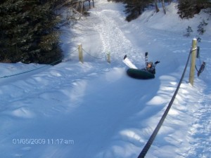 an example of small hill tubing