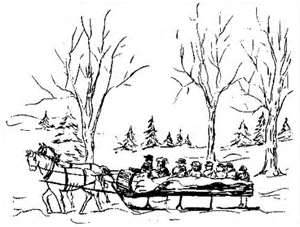sketch of a sleigh ride