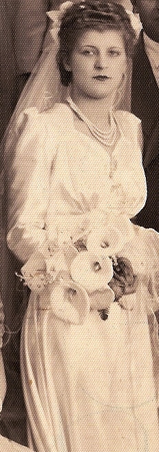 Mary Sawicki at wedding day 1945 in Toronto