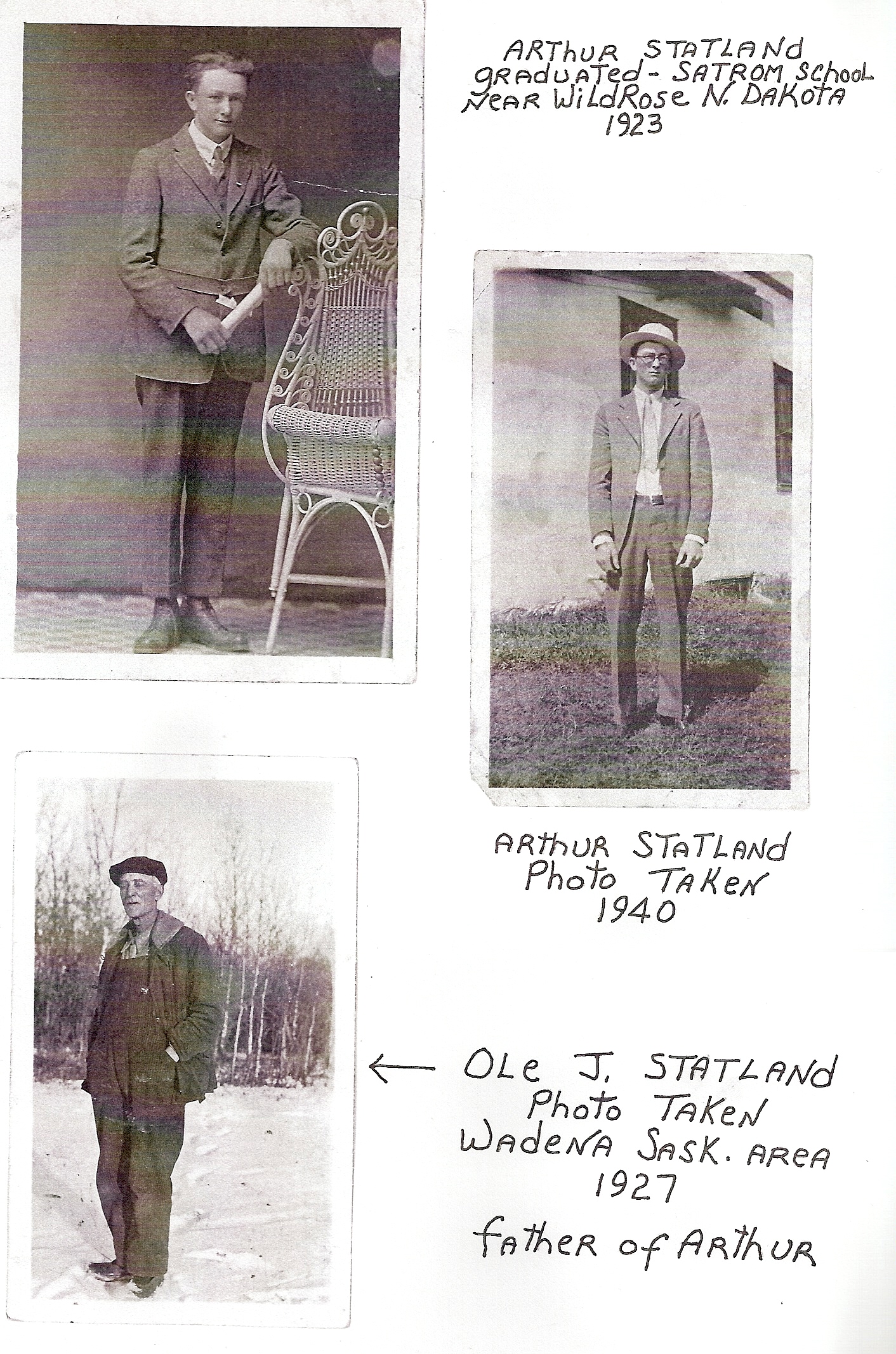 Arther and Ole Statland (father and son)