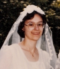 Penny wedding day head pic 1979