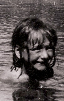 Shirley swimming in 1945
