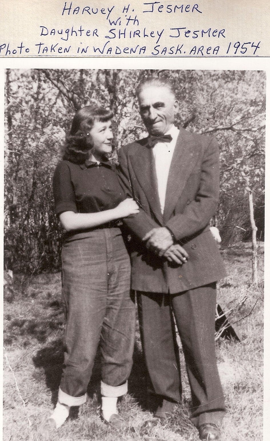 Shirley with her dad in 1954