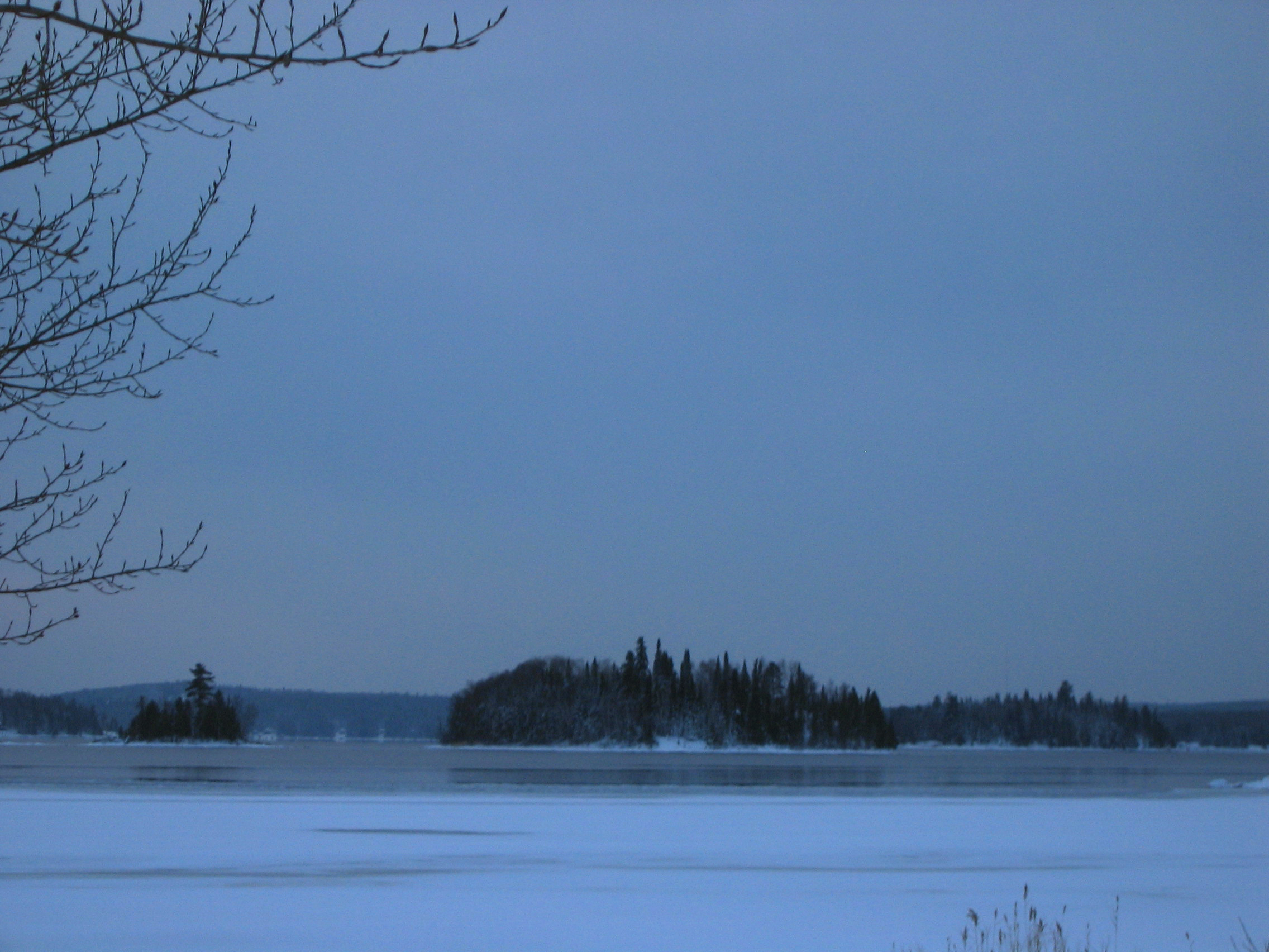winter lake in Sioux lookout