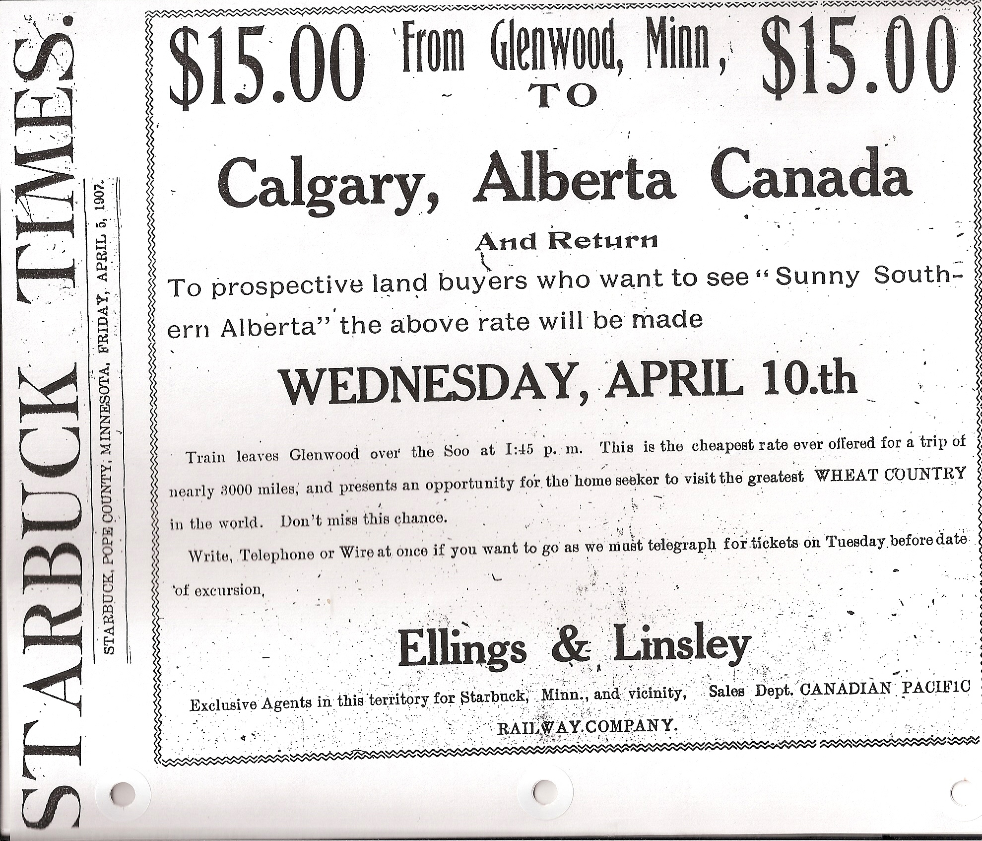advertising for land in Alberta