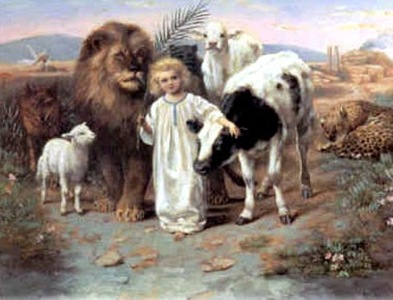 child and animals