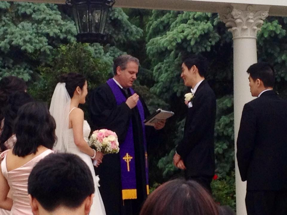 wedding pastor Mark presiding