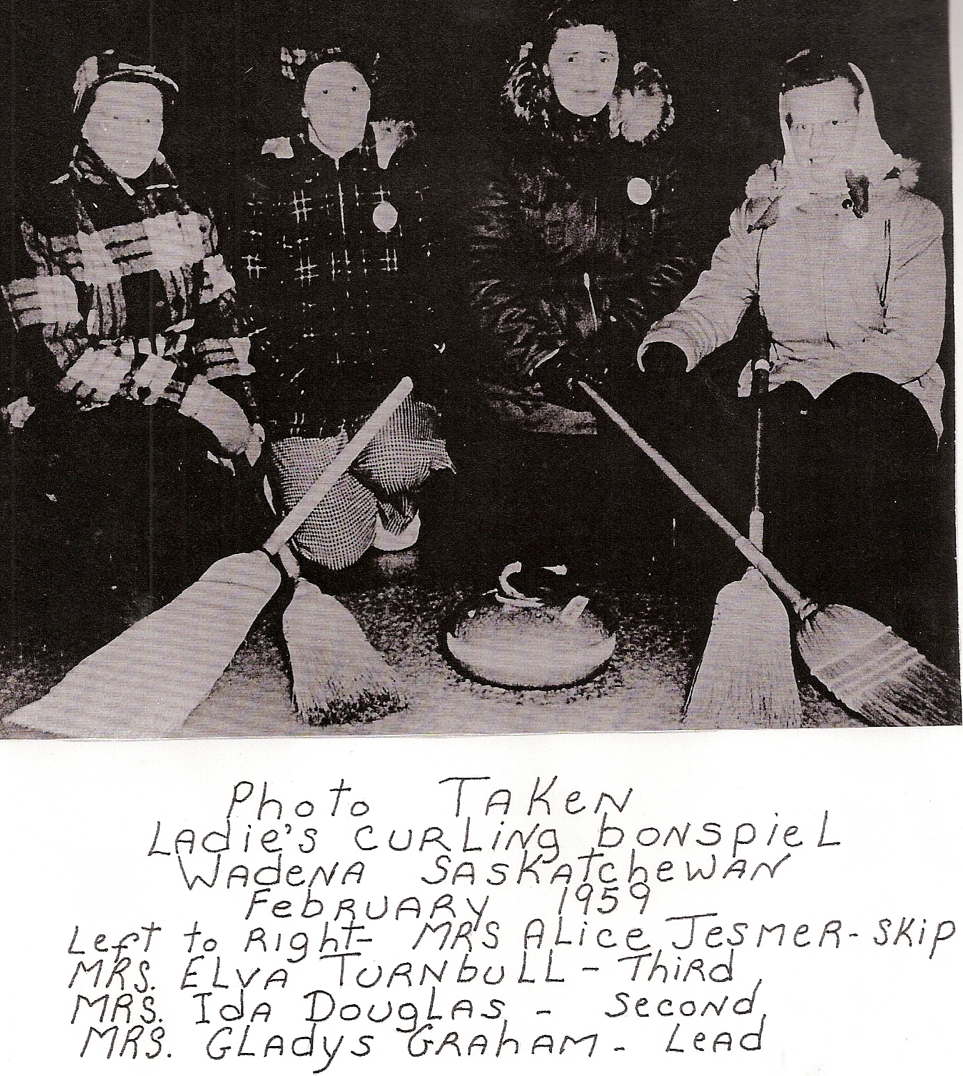 Picture of Alice curling 1959