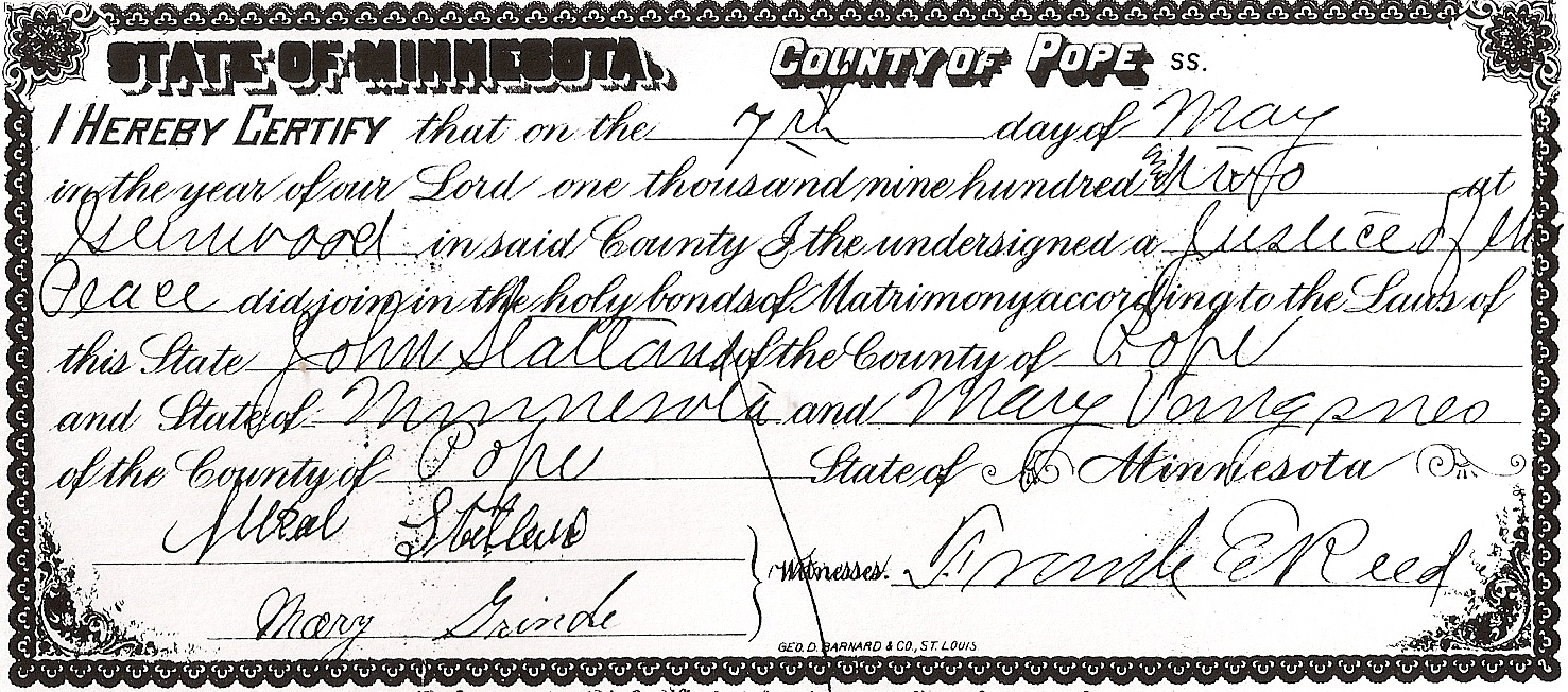 marriage licence
