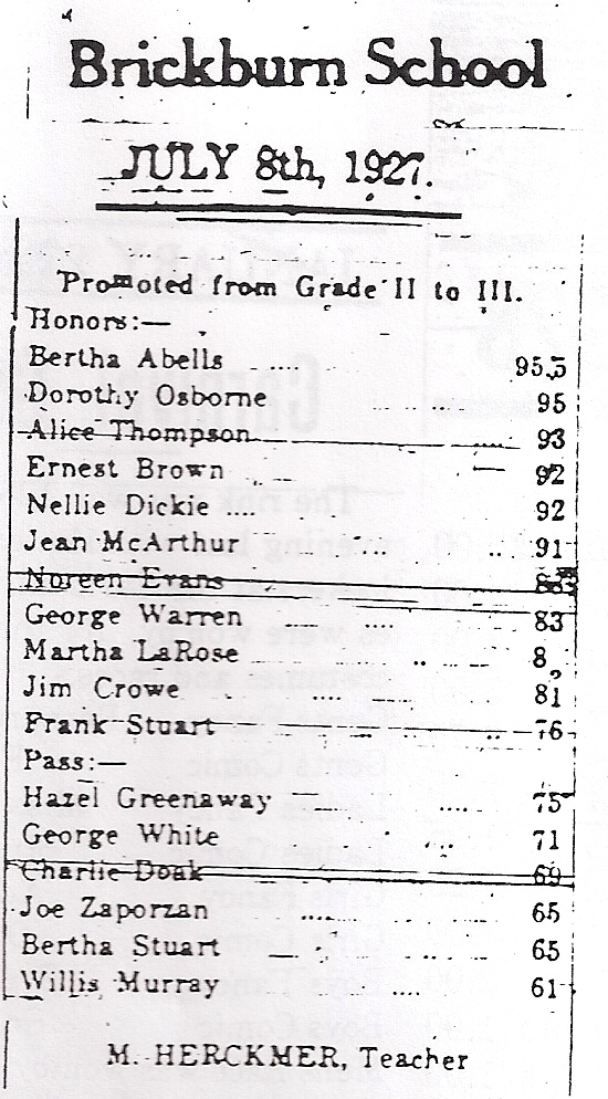 2-hazel greenaway school info 1927