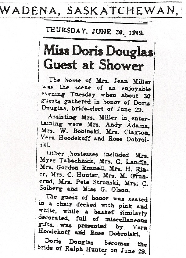 Doris douglas bridal shower