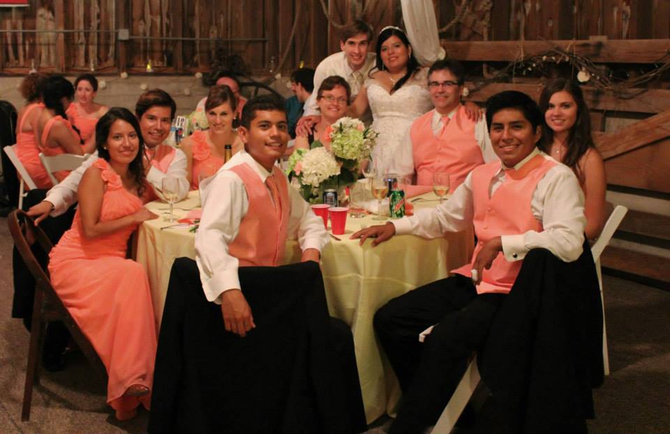 a portion of the wedding party
