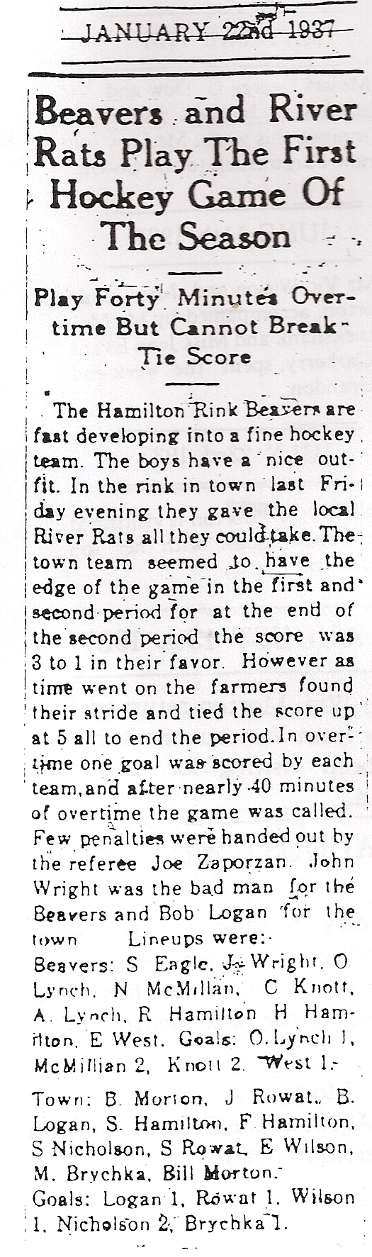 Hockey news 1937