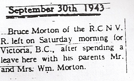 back to bc after leave 1943