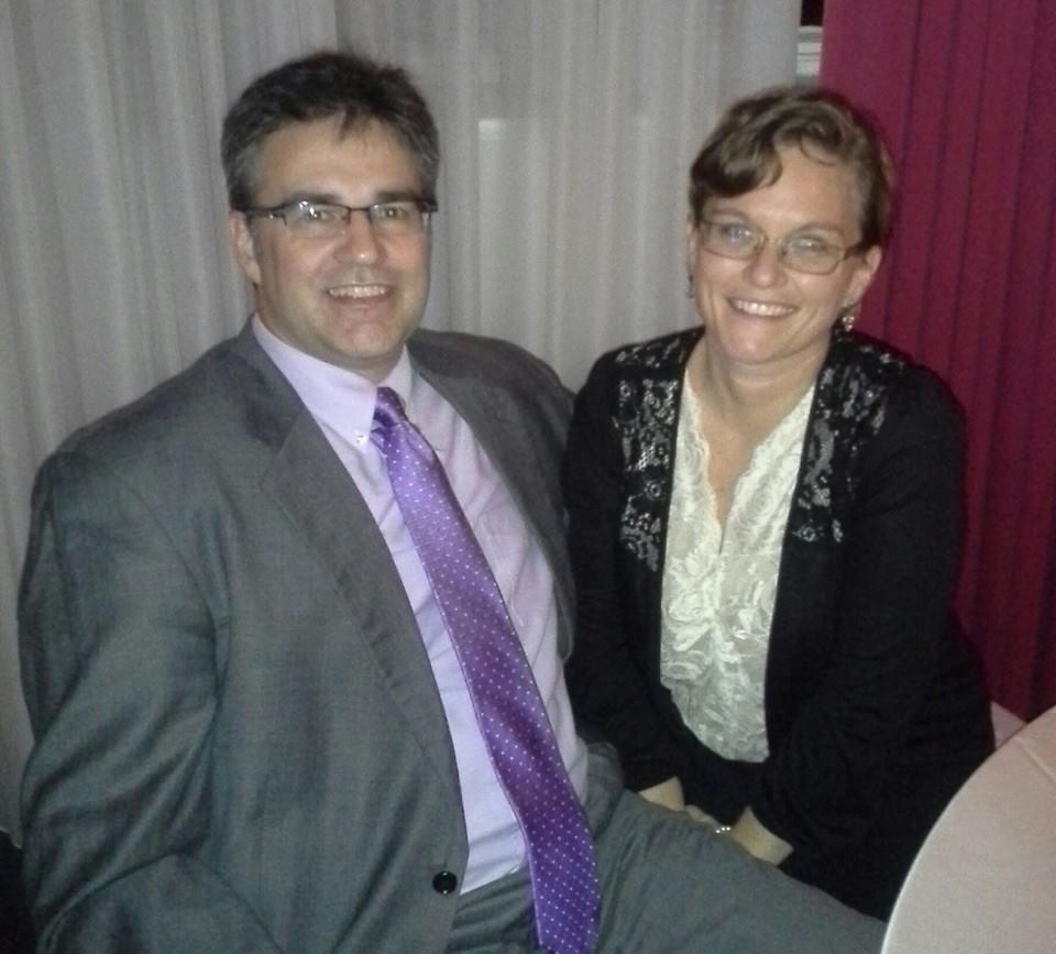 Julie and me at the wedding