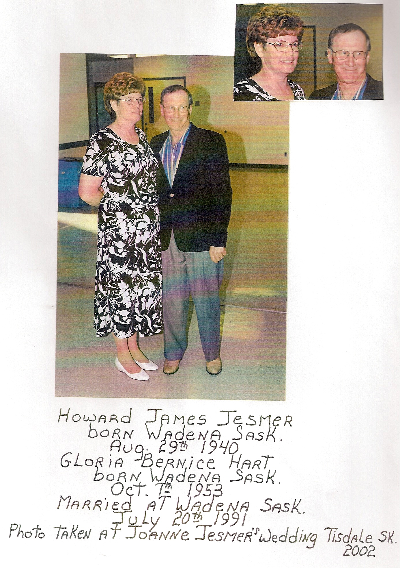 Howard and gloria 2002 with info