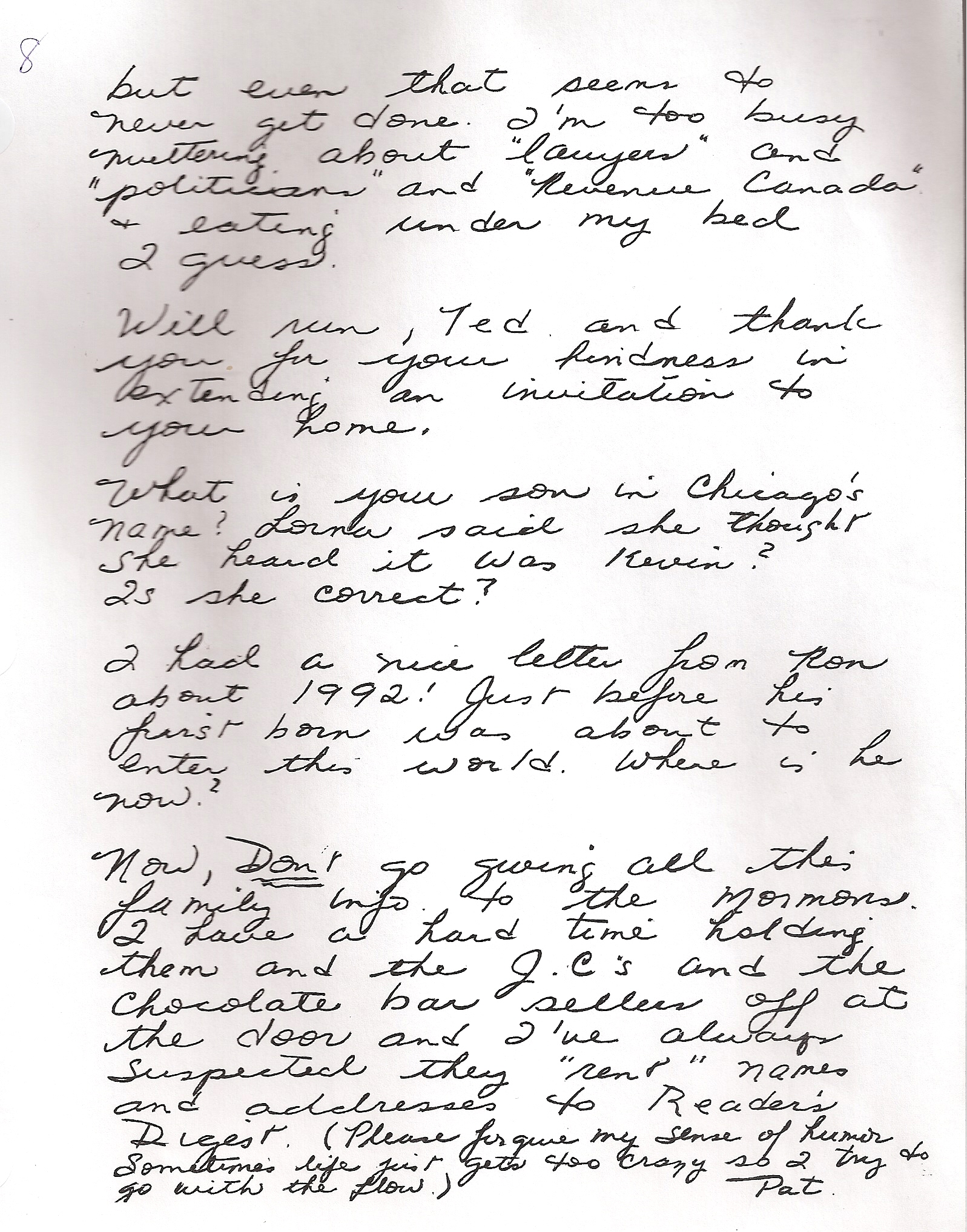 Letter page 8
