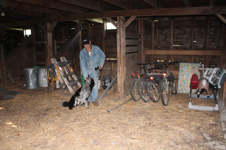 barn inside with howard