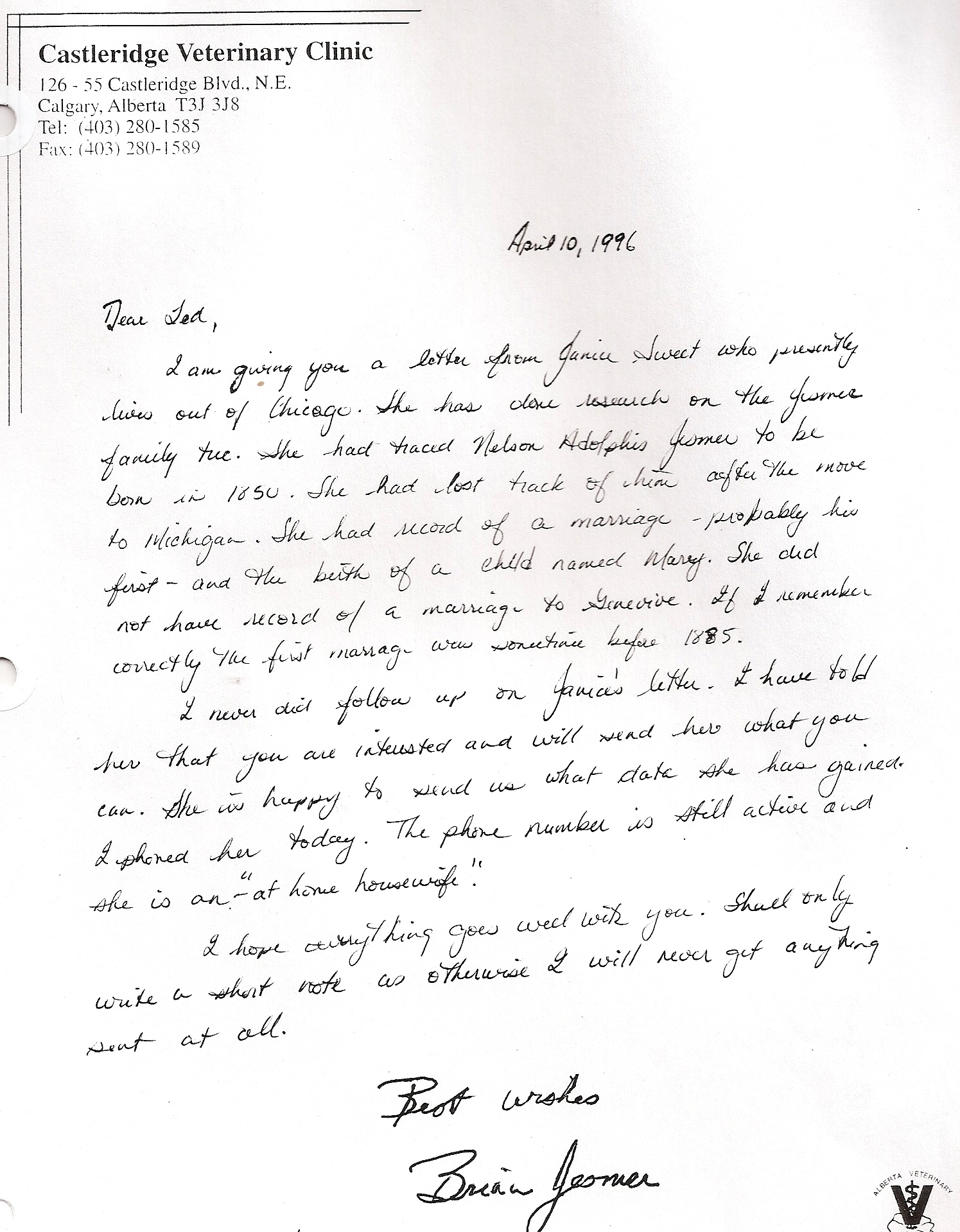 letter to ted 1996 without contact info