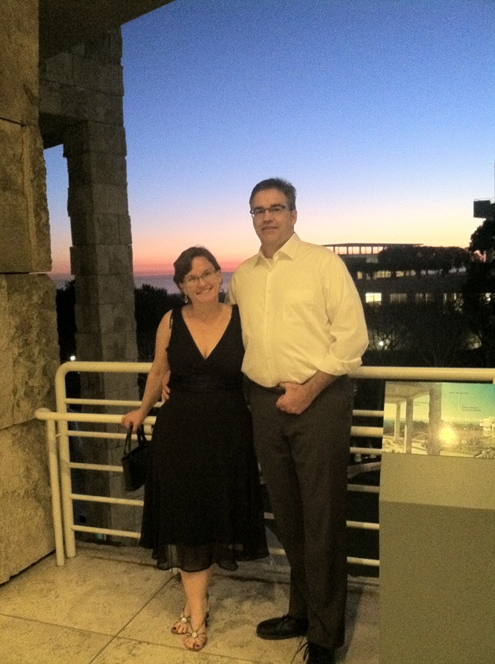 Julie and Kevin at getty sunset 12-28-13