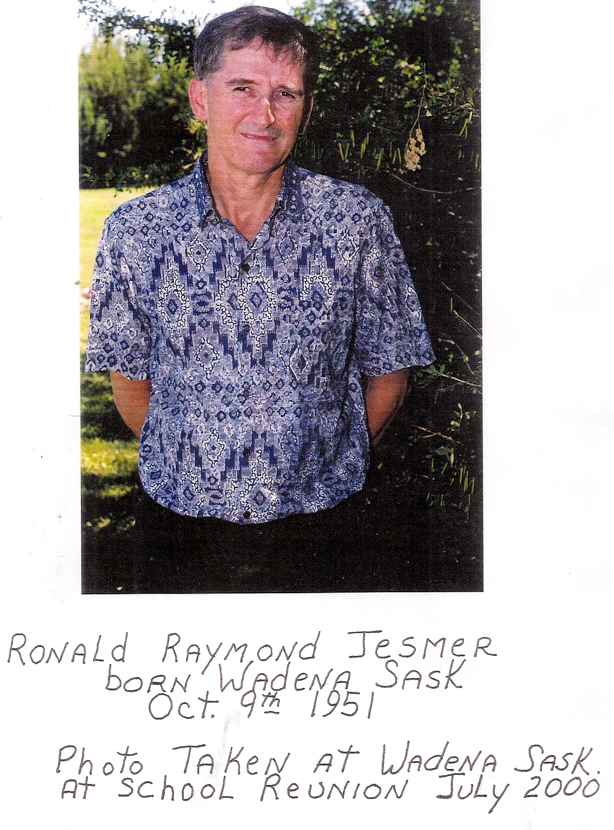 Ron Jesmer in 2003 at a school reunion