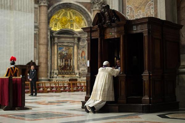 pope confessing