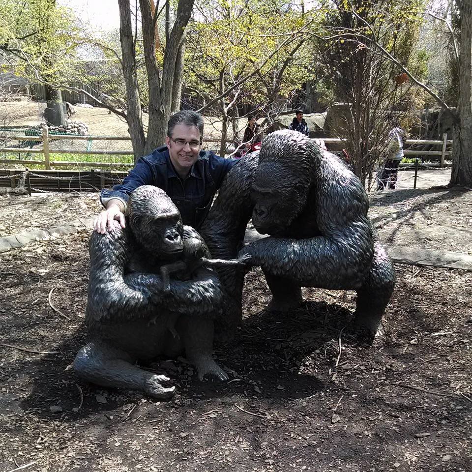 Kevin and Gorillas at zoo 4-26-14
