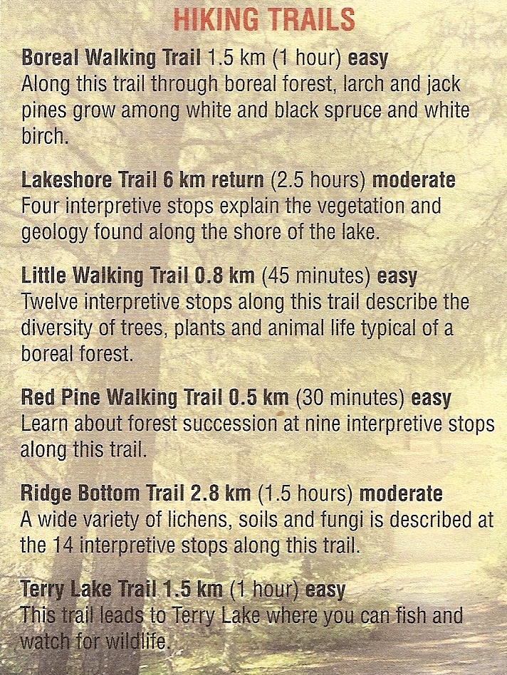 hiking trails info