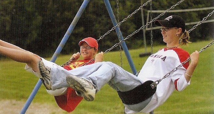 swinging at the park