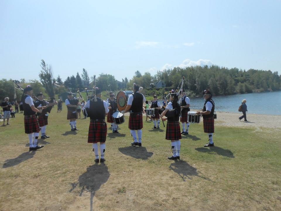 close up bagpipes at the beach