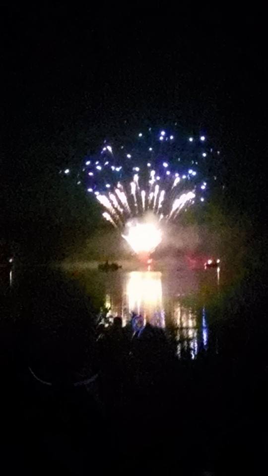 another firework and boat