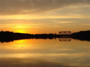the bridge at sunset