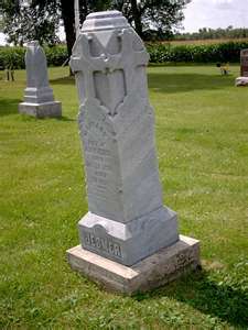 Headstone of Joseph and Marianne Jesmer Greenbush cemetery