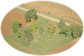 arial view of greenbush cemetery today