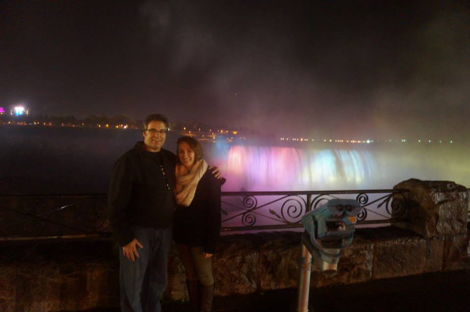 kevin and sarah - by the falls