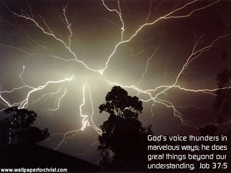 Gods voice thunders in migthy ways