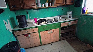 kitchen without water