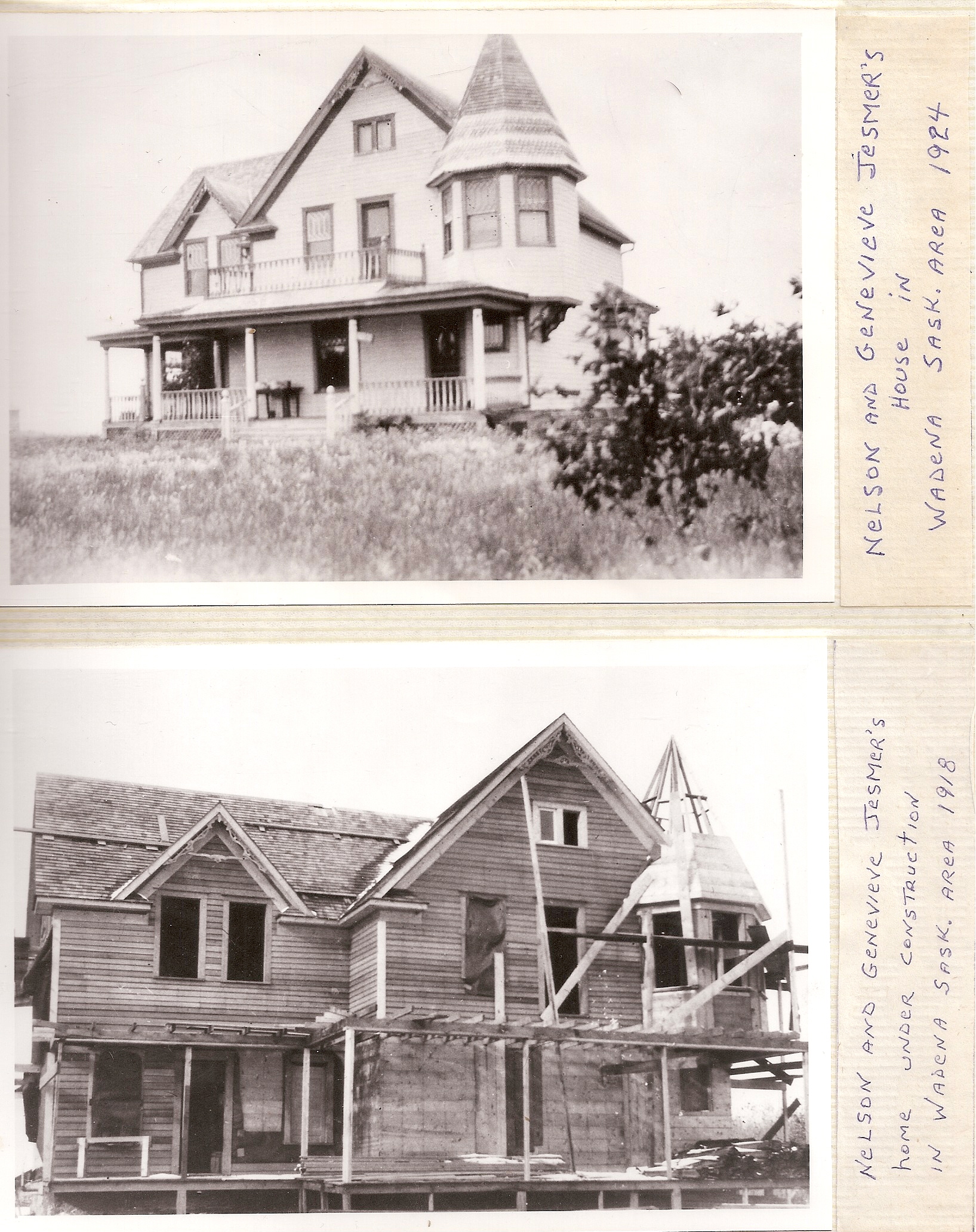 Nelsons house under construct 1924