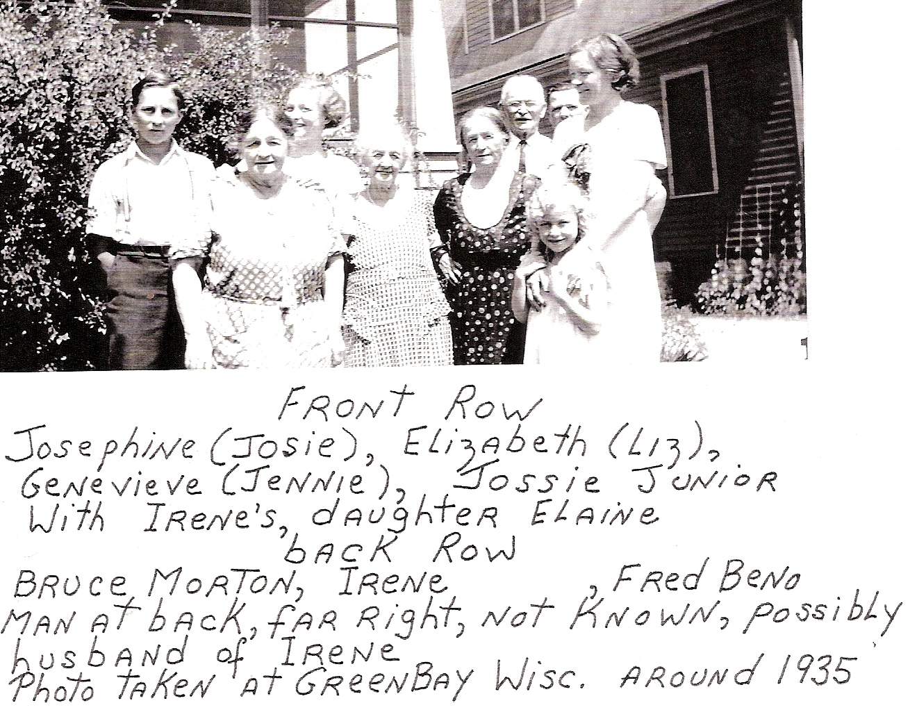 family reunion on greenbay 1935