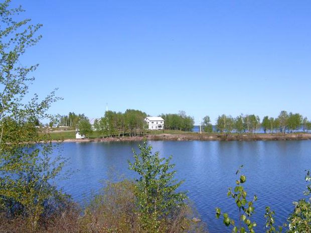 house on lake