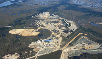 areal view of the mine