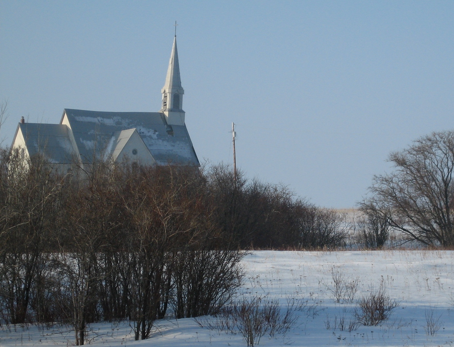 long lake 58 church in the winter