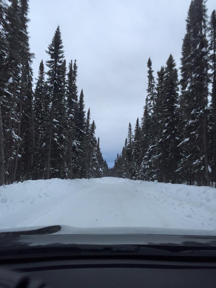 winter road to cat lake 2-17-16
