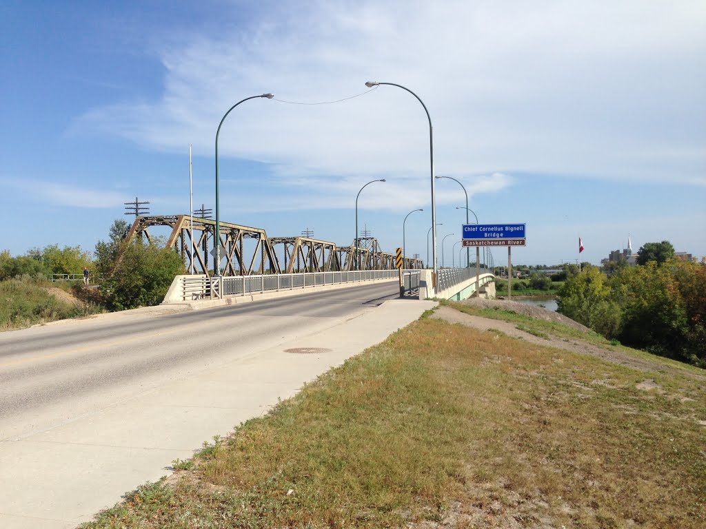 bridge over the Sackatchewan river
